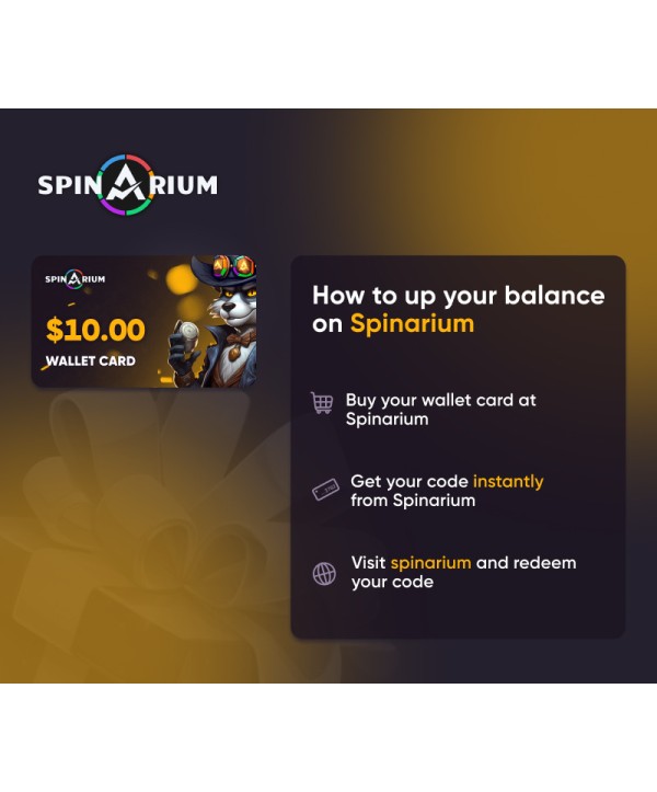 Spinarium.com $10 Wallet Card Code Key GLOBAL
